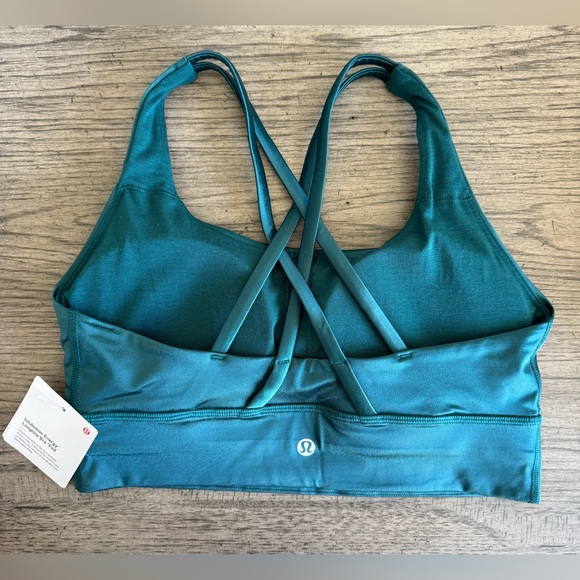 NEW Lululemon Energy Longline Sports Bra NWT Storm Teal Foil Medium Supp… - Picture 2 of 12